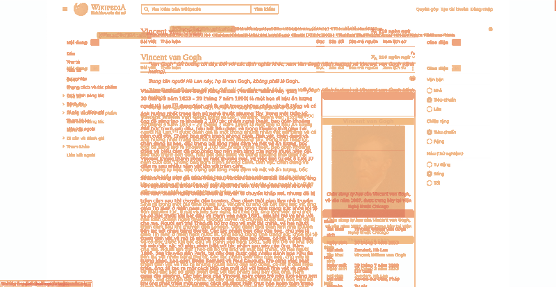 Heatmap of how often each pixel changed while the page loaded