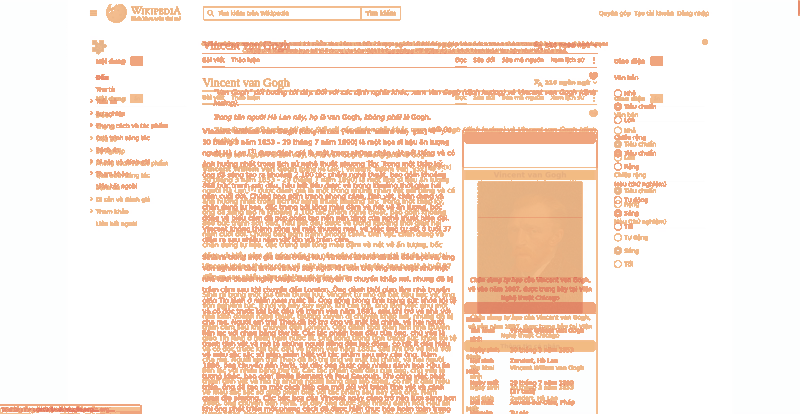 Heatmap of how often each pixel changed while the page loaded