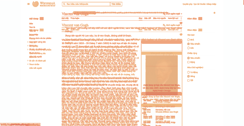 Heatmap of how often each pixel changed while the page loaded