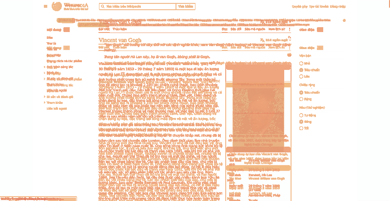 Heatmap of how often each pixel changed while the page loaded