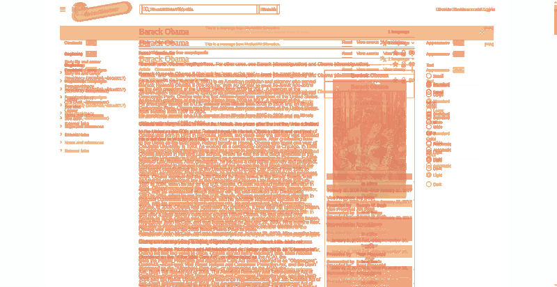 Heatmap of how often each pixel changed while the page loaded