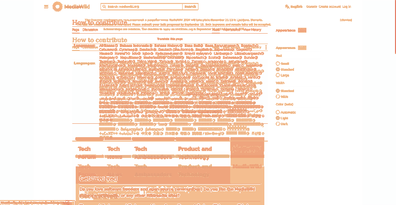 Heatmap of how often each pixel changed while the page loaded