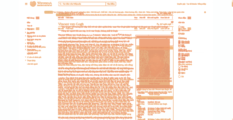 Heatmap of how often each pixel changed while the page loaded