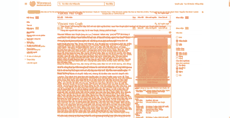 Heatmap of how often each pixel changed while the page loaded