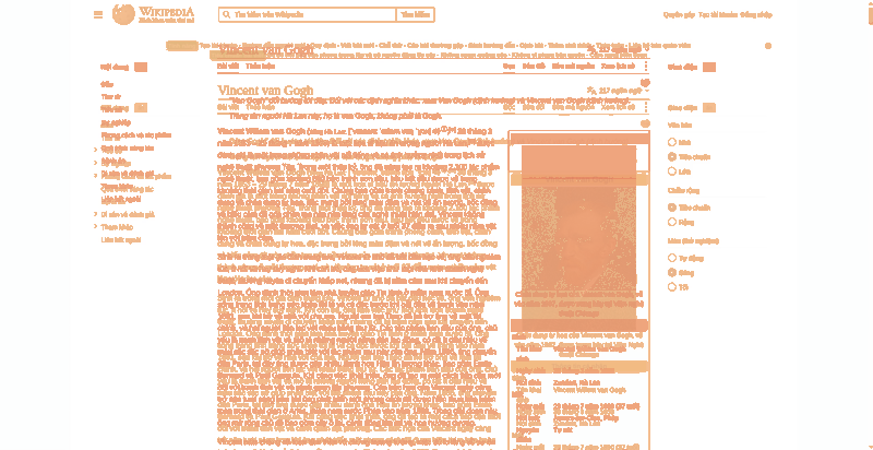 Heatmap of how often each pixel changed while the page loaded