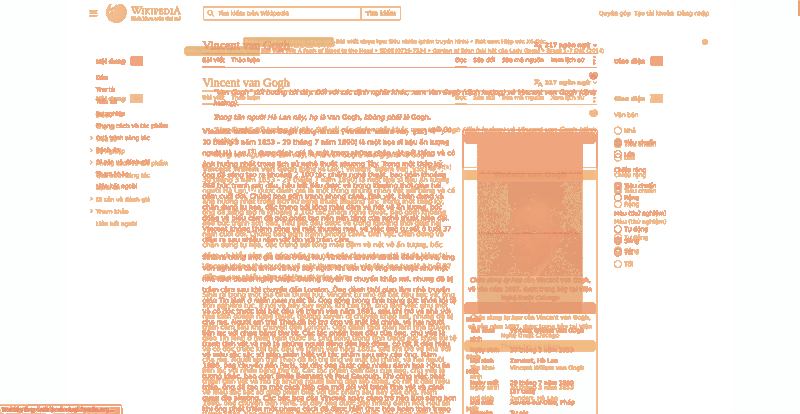 Heatmap of how often each pixel changed while the page loaded