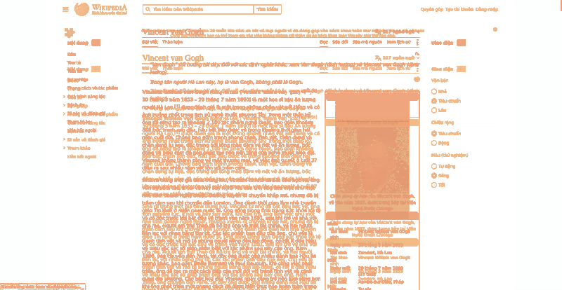 Heatmap of how often each pixel changed while the page loaded