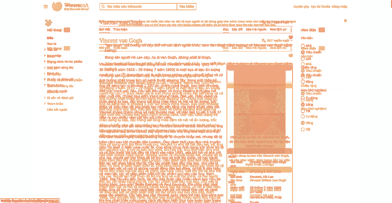 Heatmap of how often each pixel changed while the page loaded