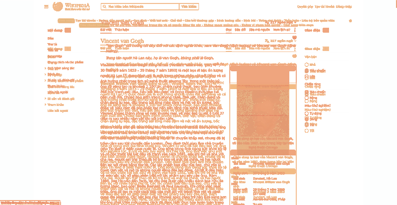 Heatmap of how often each pixel changed while the page loaded
