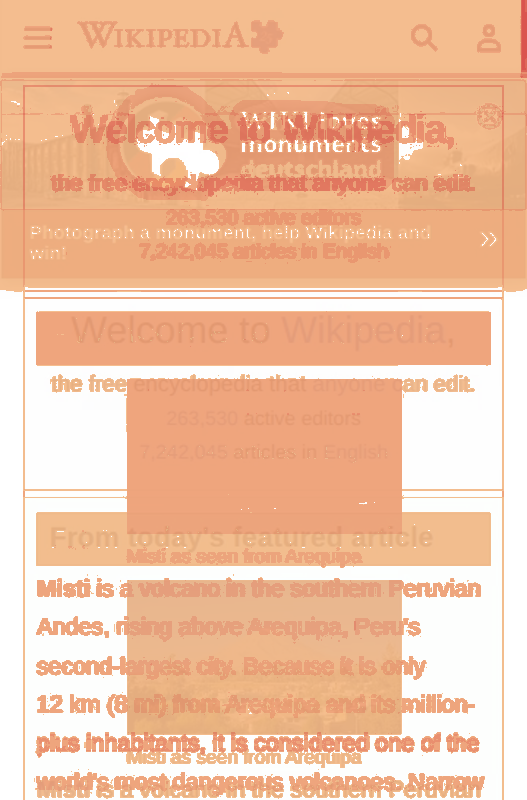 Heatmap of how often each pixel changed while the page loaded