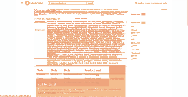 Heatmap of how often each pixel changed while the page loaded