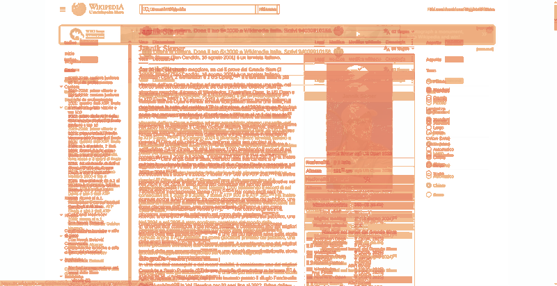 Heatmap of how often each pixel changed while the page loaded
