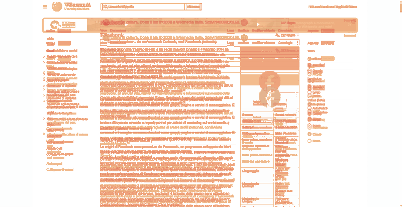 Heatmap of how often each pixel changed while the page loaded