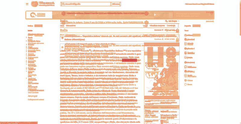 Heatmap of how often each pixel changed while the page loaded