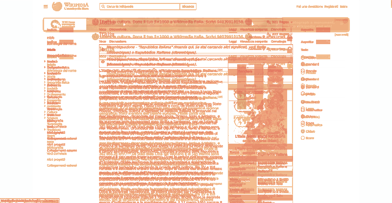 Heatmap of how often each pixel changed while the page loaded