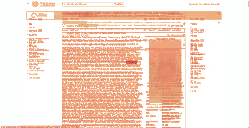 Heatmap of how often each pixel changed while the page loaded