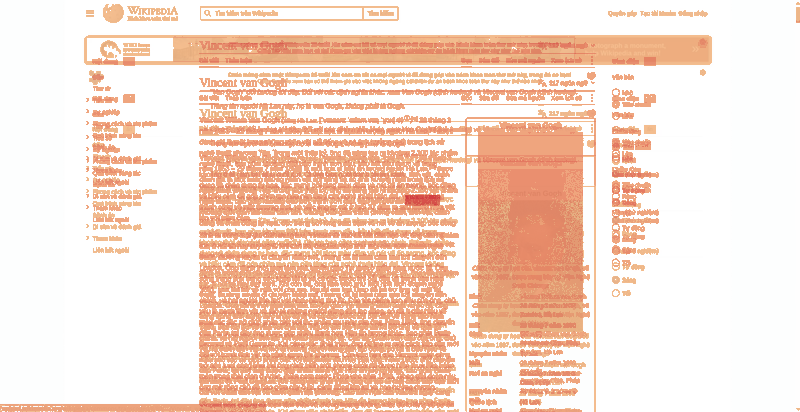 Heatmap of how often each pixel changed while the page loaded