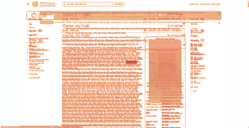 Heatmap of how often each pixel changed while the page loaded