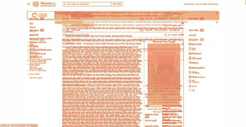 Heatmap of how often each pixel changed while the page loaded