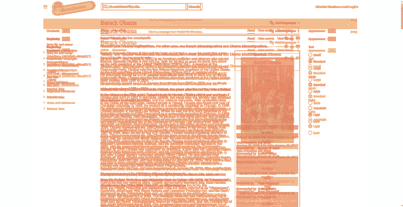 Heatmap of how often each pixel changed while the page loaded
