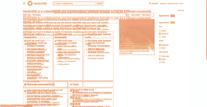 Heatmap of how often each pixel changed while the page loaded