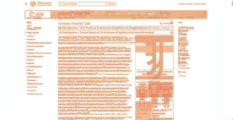 Heatmap of how often each pixel changed while the page loaded