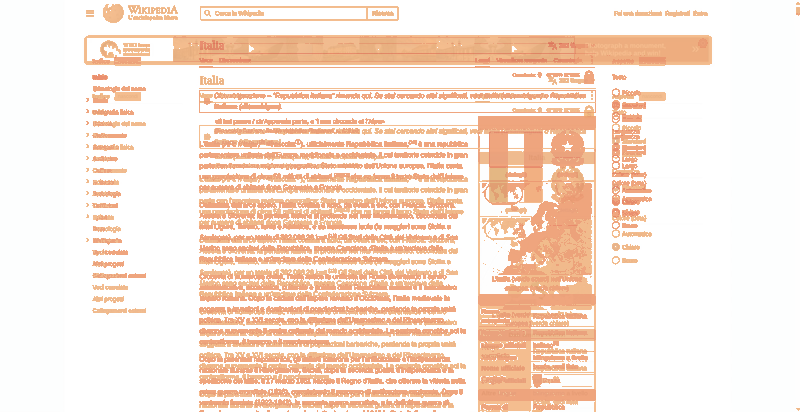 Heatmap of how often each pixel changed while the page loaded