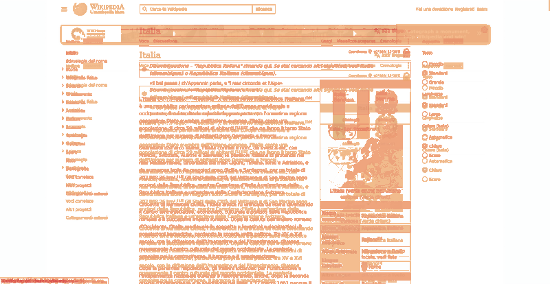 Heatmap of how often each pixel changed while the page loaded