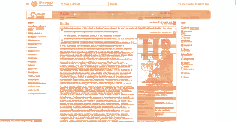 Heatmap of how often each pixel changed while the page loaded
