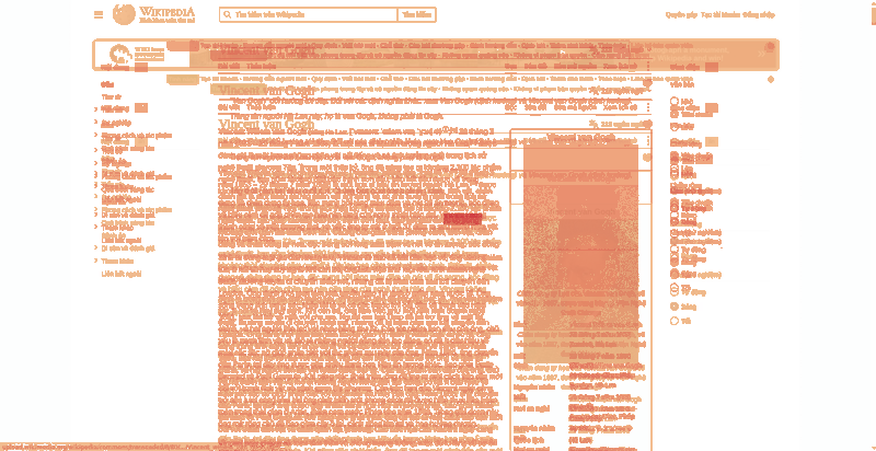 Heatmap of how often each pixel changed while the page loaded
