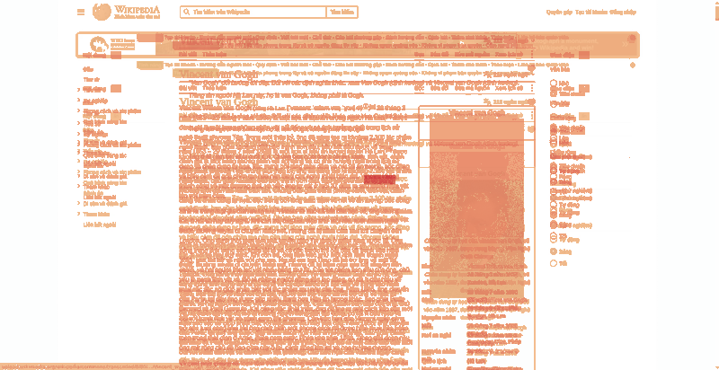 Heatmap of how often each pixel changed while the page loaded
