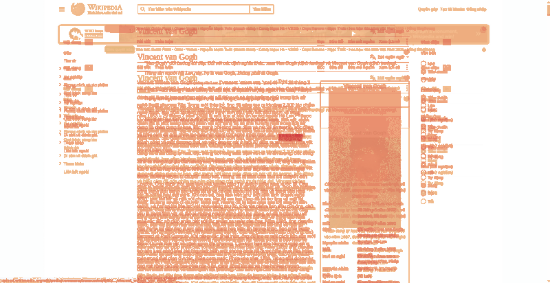 Heatmap of how often each pixel changed while the page loaded