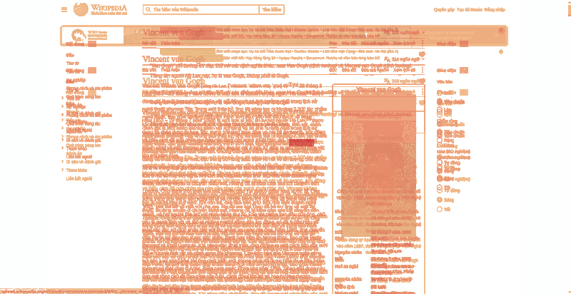 Heatmap of how often each pixel changed while the page loaded