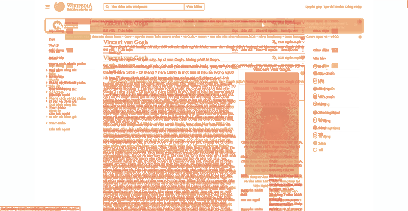 Heatmap of how often each pixel changed while the page loaded