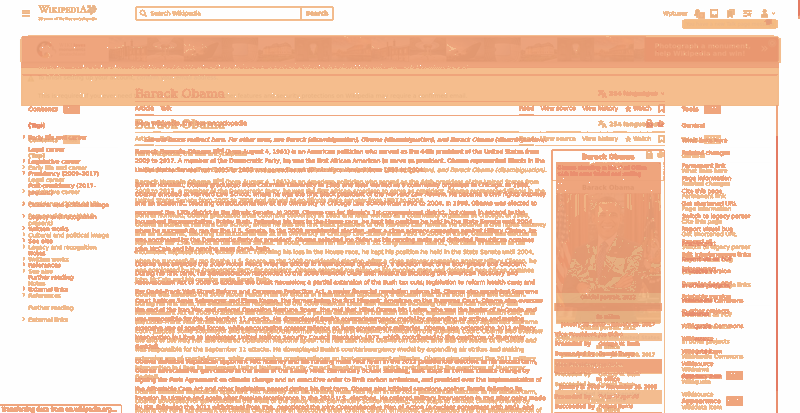 Heatmap of how often each pixel changed while the page loaded