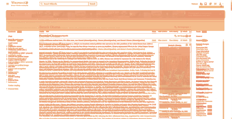 Heatmap of how often each pixel changed while the page loaded