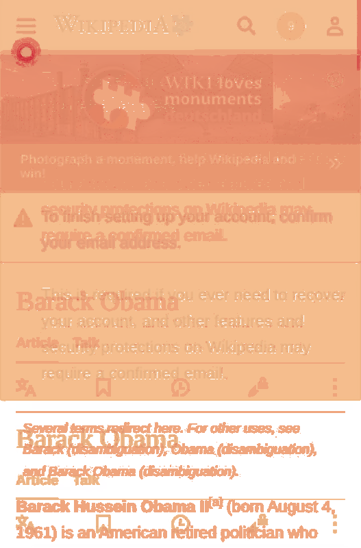 Heatmap of how often each pixel changed while the page loaded